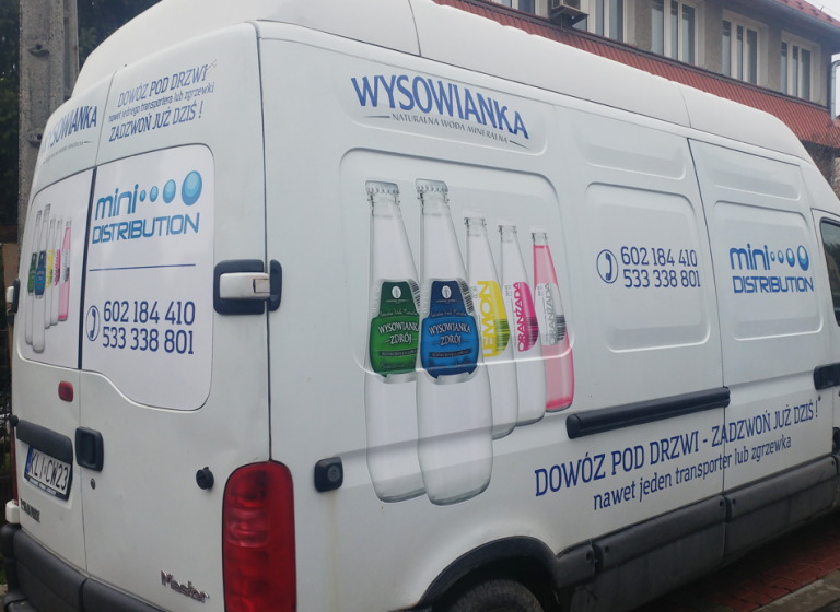 Reklama na pojazdach Wysowianka