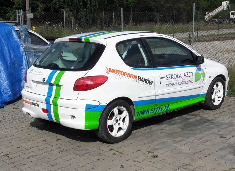 Reklama na pojazdach Motopark Kraków