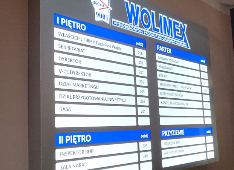 Tablica – kaseton świetlny – Wolimex